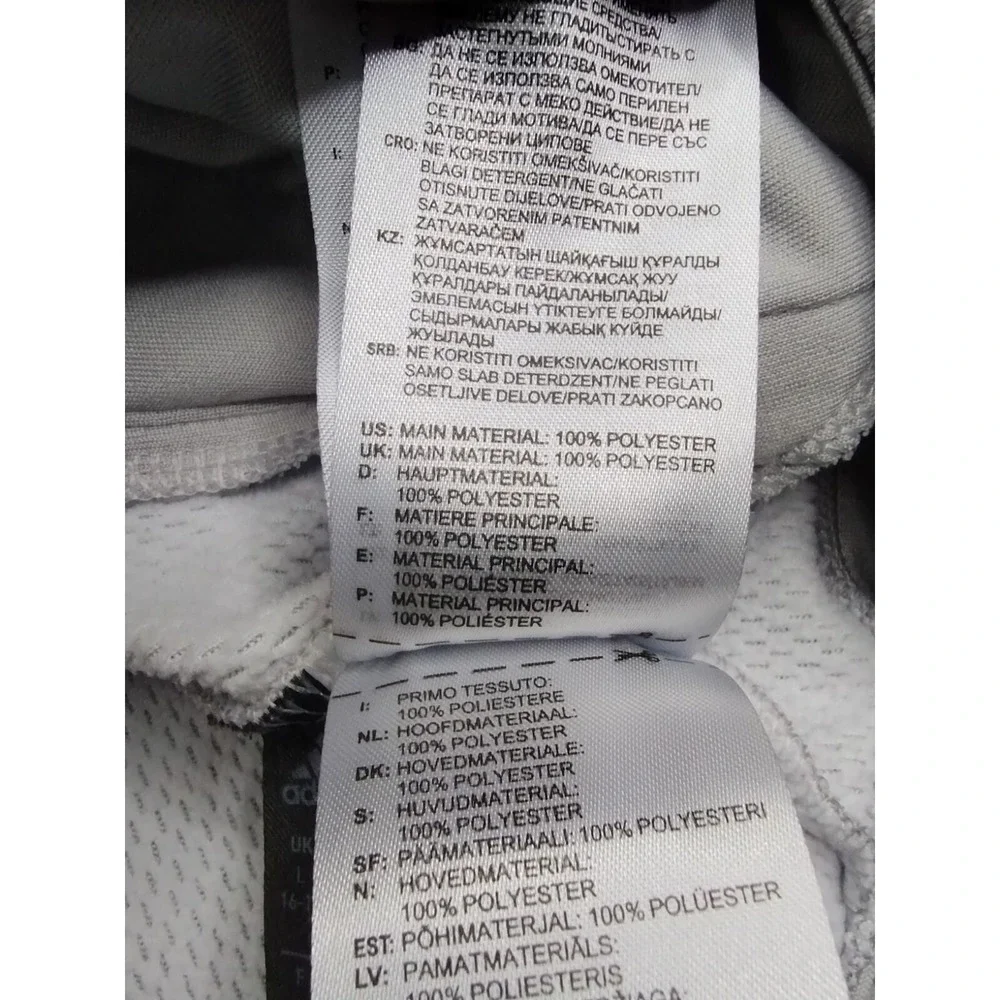 Adidas Climalite Mens Quarter Zip Pullover‎ Jacket Gray GR0734 Pockets Mens Sz L